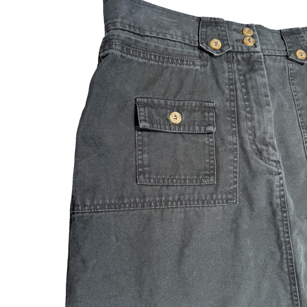 VTG St. Johns Bay Denim Maxi Skirt Womens Size 12 Black Utility Streetwear Gorp - Picture 6 of 12